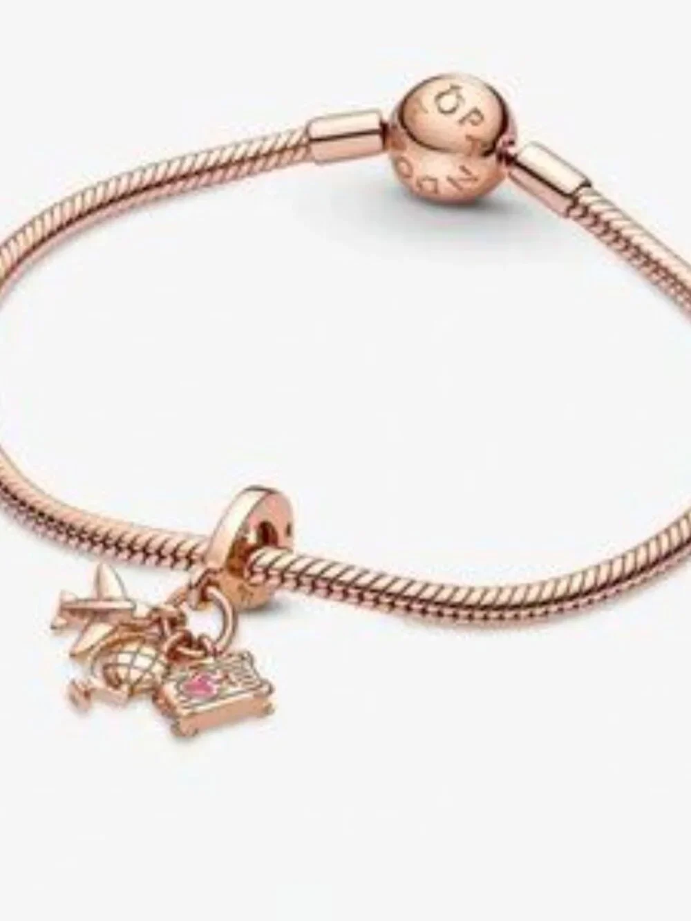 Pandora Airplane Globe & Suitcase Triple Dangle Charm
